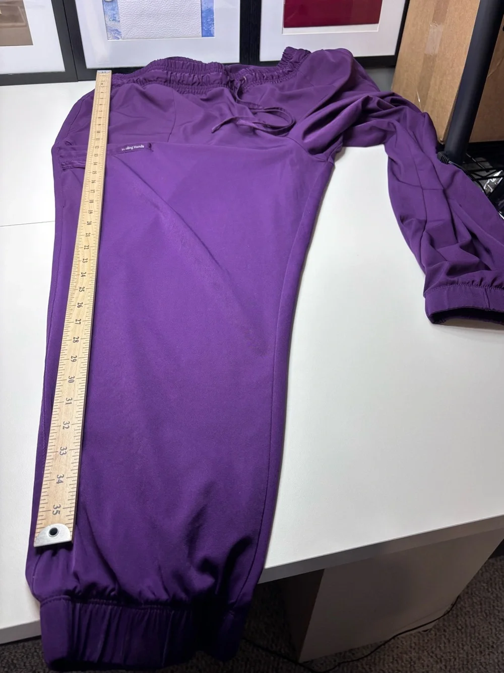 Healing Hands HH Works Women’s Renee Jogger Purple Scrub Pants EUC Size 2X